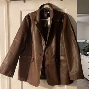 Chocolate brown blazer jacket